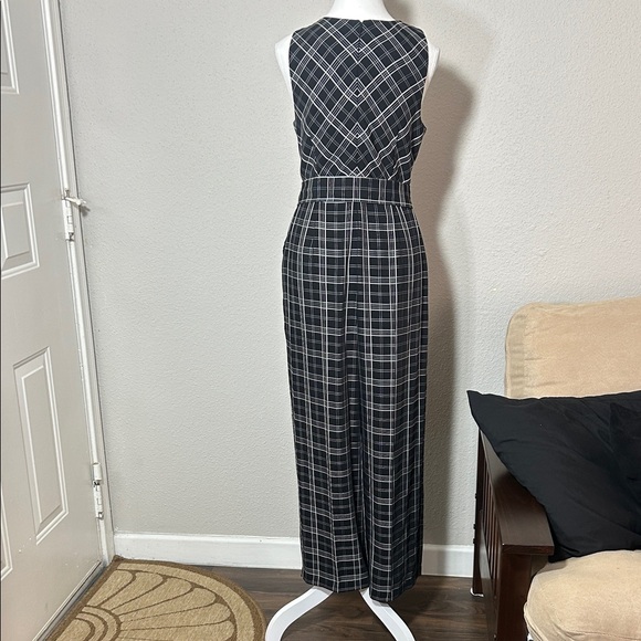Vince Camuto Black and White Plaid Jumpsuit - Picture 3 of 5